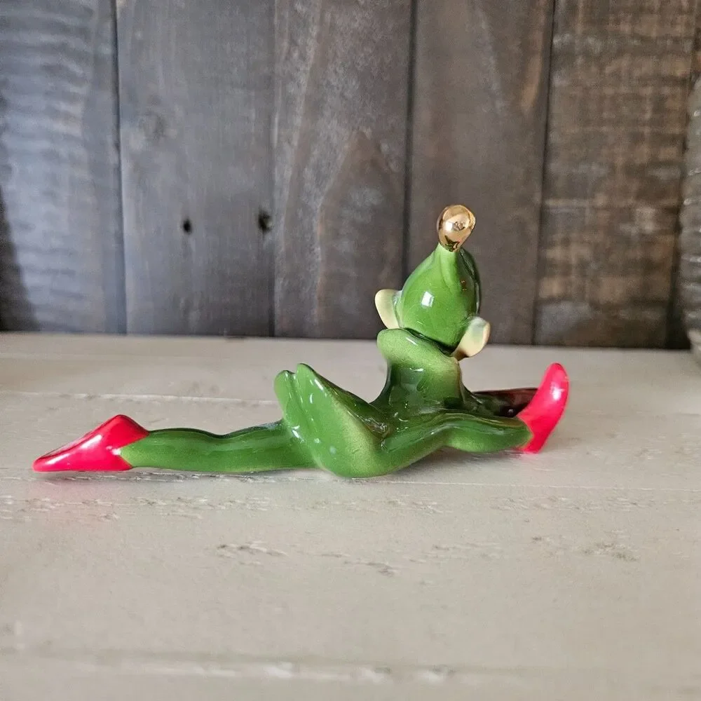 Josef Originals Pixie Figurine Rare Baseball Player Wearing Mitt With Sticker